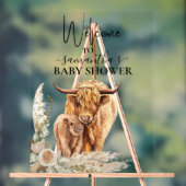 Bienvenue Highland Cow Calf Baby shower Boho (Neutre)