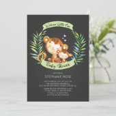 Bienvenue Invitation de Baby shower Little One Mon (Debout devant)