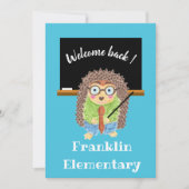 Bienvenue Invitation de l'enseignant de Hérisson d (Devant)