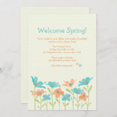 Bienvenue Invitation de printemps (Devant / Derrière)