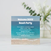 Bienvenue Invitation du Nouvel An Beach Party (Debout devant)