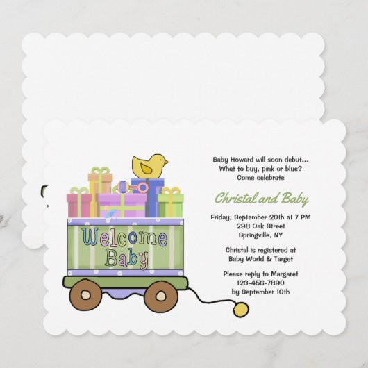 Bienvenue Invitation Wagon (Devant / Derrière)