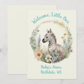 Bienvenue, Little One Faire-part de naissance/Baby (Devant / Derrière)