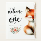 Bienvenue Little One - Fox & Floral Planner" (Dos)