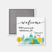 Bienvenue Magnet Vacances Location Wifi Mot de pas (Recto/Verso)