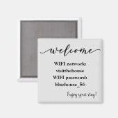 Bienvenue Magnet Vacances Location Wifi Mot de pas (Recto/Verso)