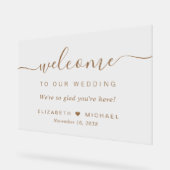 Bienvenue Mariage de script Gold chic (Angle)