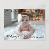 Bienvenue mignon Nouveau Faire-part photo bébé (Devant)