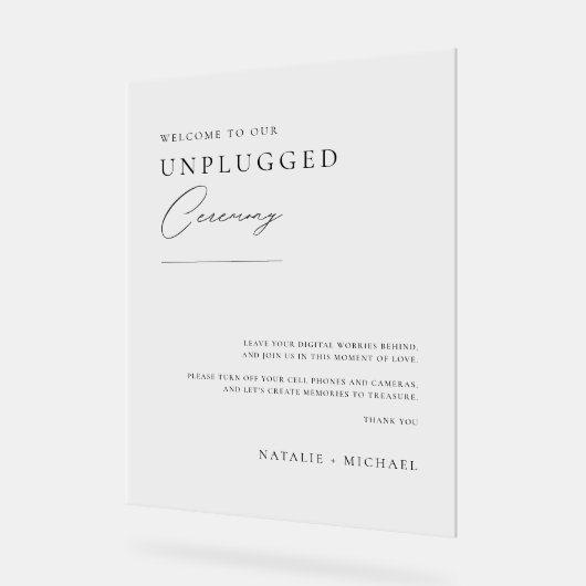 Bienvenue Minimal Au Signe De Cérémonie Mariage No (Angle)