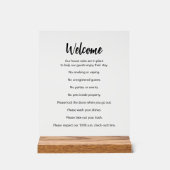 Bienvenue Modèle des règles de la maison de vacanc (Recto)