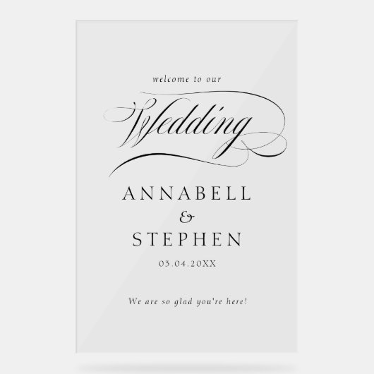 Bienvenue ! Moderne, Calligraphie, Mariage (Recto)