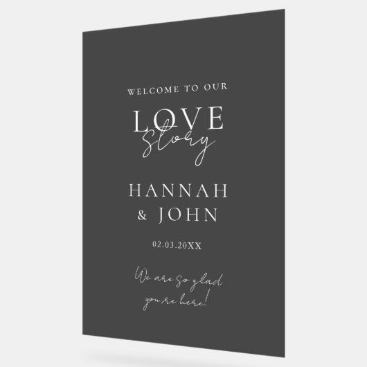 Bienvenue ! Moderne, Calligraphie, Mariage (Angle)