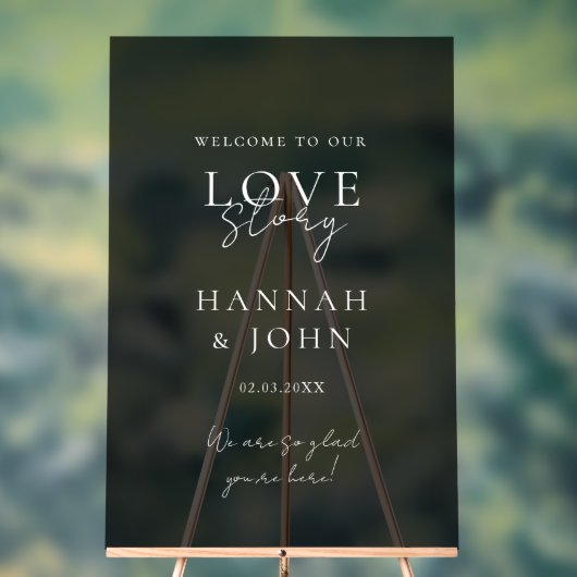 Bienvenue ! Moderne, Calligraphie, Mariage (Neutre)