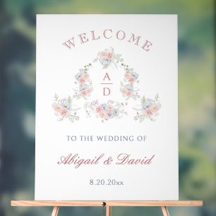 Bienvenue Monogrammes de Mariage Cadre Pivoines Pa