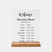 Bienvenue Nom de l'entreprise Heures d'ouverture (Recto)