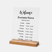 Bienvenue Nom de l'entreprise Heures d'ouverture (Angle)