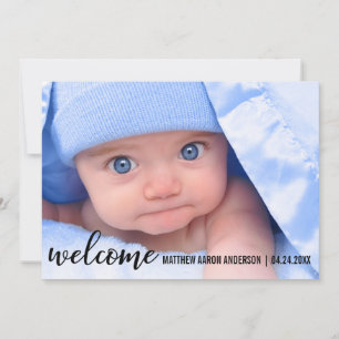 Bienvenue Nouveau bébé Faire-part moderne