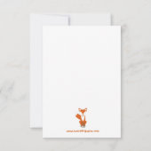 Bienvenue Nouveau Bébé Woodland - Faire-part de na (Dos)