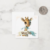 Bienvenue Nouvelle carte bébé (Devant/Arrière en situation)