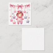 Bienvenue nouvelle carte bébé fille (Devant / Derrière)