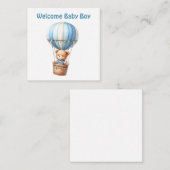 Bienvenue nouvelle carte bébé garçon (Devant / Derrière)