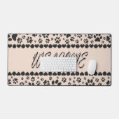 Bienvenue Pâtes de chien noir et blanc Pointe Polk (Clavier et souris)