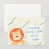 Bienvenue petite carte homme (Devant / Derrière)