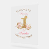 Bienvenue Pink Gold Crown Princesse 1er signe d'an (Angle)