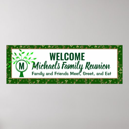 Bienvenue Poster de réunion de l'arbre généalogiqu (Devant)