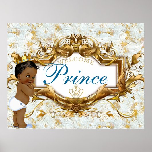 Bienvenue Poster du Baby shower royal du prince af (Devant)