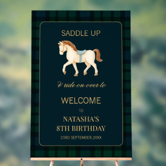 Bienvenue pour l'anniversaire du cheval préparé av
