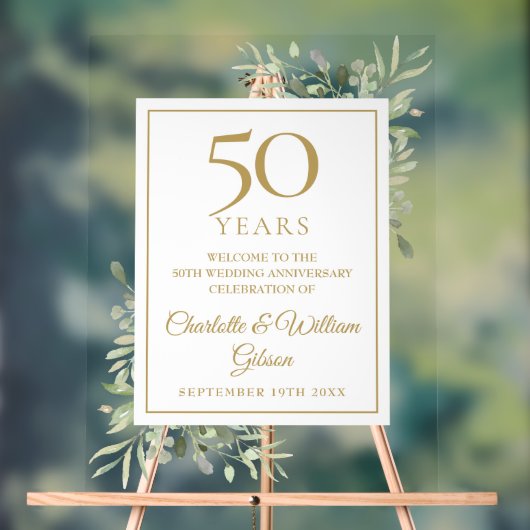 Bienvenue pour les 50 ans de mariage avec de la ve (Neutre)