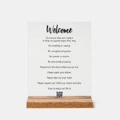 Bienvenue Règles de la maison de vacances Wi-Fi Co (Recto)