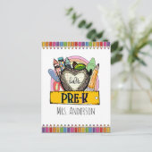 Bienvenue Retour À L'École Carte Postale Photo (Debout devant)