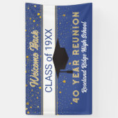 Bienvenue Retour Bannière de réunion de classe 40  (Vertical)