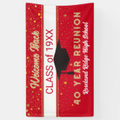 Bienvenue Retour Bannière de réunion de classe 40 (Vertical)