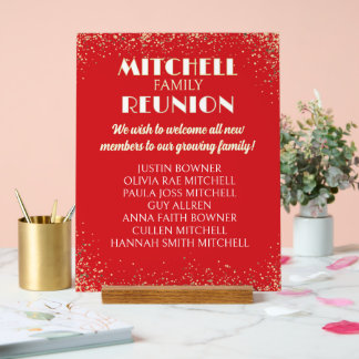 Bienvenue ! Réunions de famille Nouveaux membres