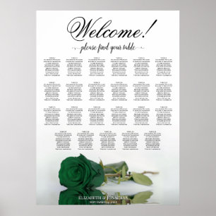 Bienvenue ! Rose vert émeraude 23 Tableau de siège