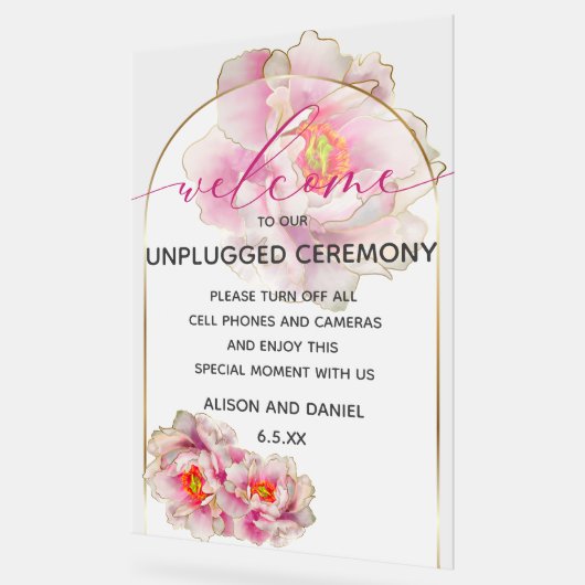 Bienvenue Scarlet Peony non branché Floral (Angle)