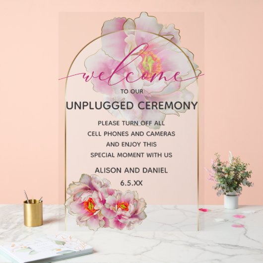 Bienvenue Scarlet Peony non branché Floral (Mariage)