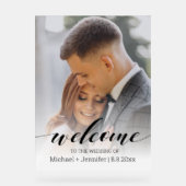 bienvenue script moderne mariage photo défaite (Recto)