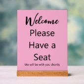 Bienvenue S'il vous plaît avoir un siège rose et n (Neutre)