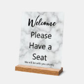 Bienvenue S'il vous plaît prenez place Nous serons (Angle)