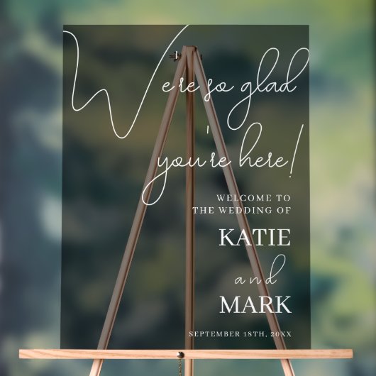 Bienvenue Simple À Notre Mariage Noir Frosted (Neutre)