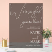 Bienvenue Simple À Notre Mariage Noir Frosted (Mariage)