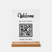 Bienvenue Soyez Notre Invité Scan For QR Code Wifi (Recto)