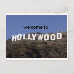 bienvenue sur hollywood carte postale