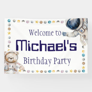 Bienvenue sur la bannière de signe de fête d'anniv