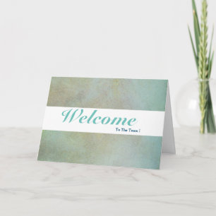 Bienvenue Sur La Carte Bleue Minimale Blanc De L'É