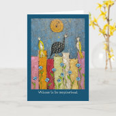 Bienvenue sur la carte de quartier avec texte (Fleur jaune)